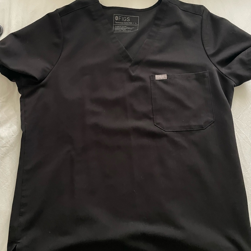Figs Black Short Sleeve Tee
